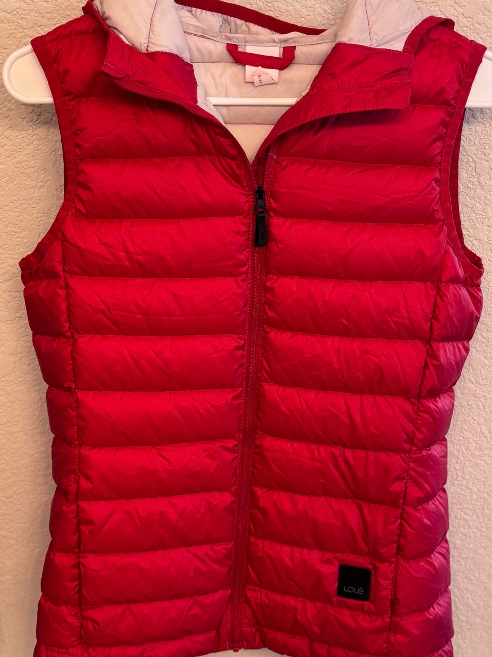 Lole Women's Red Quilted Puffer Vest